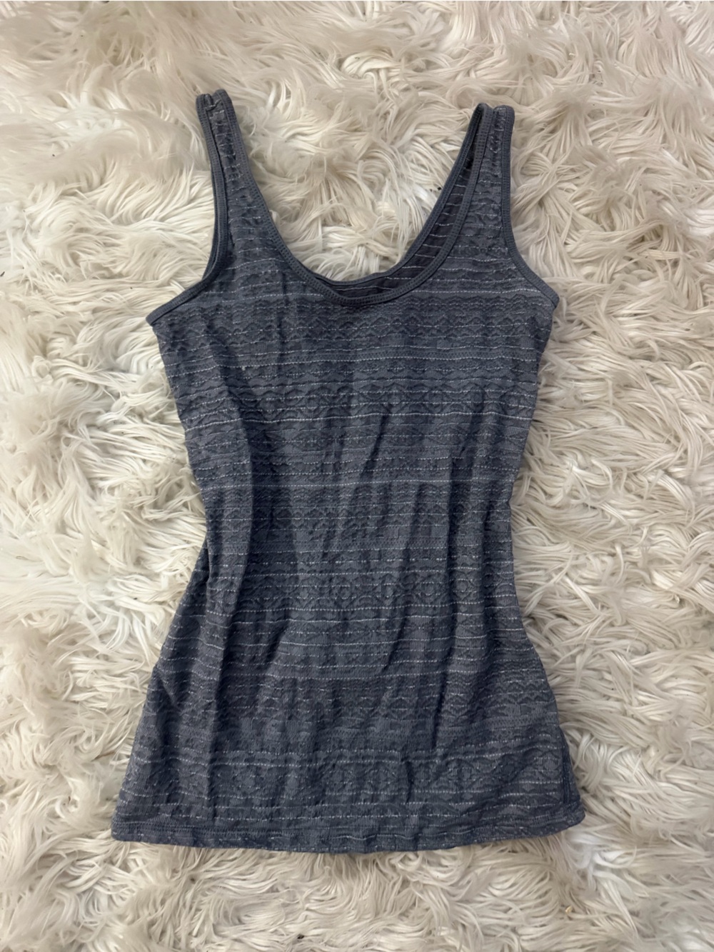 Textured Gray Tank Top